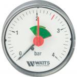 Watts F+R101(MHA) 63/4x3/8&quot; Манометр аксиальный 63мм, 0-4 бар