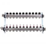 Uponor Smart S коллектор с расходомерами стальной, выходы 11X3/4 евроконус