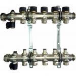 OVENTROP Группа коллекторная Oventrop "Multidis SF 5" со встроенными ротаметрами на 5 контуров