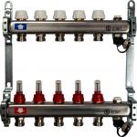 STOUT Коллектор из нержавеющей стали с расходомерами, с клапаном вып. воздуха и сливом 5 вых.