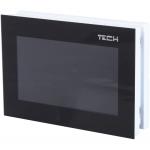 TECH Комнатный регулятор со связью RS (стекло 2ММ, скрытый монтаж) черный