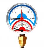 Watts FR 828(TMRA) 4 Термоманометр радиальный 1/2&quot; х 4 бар (80мм)